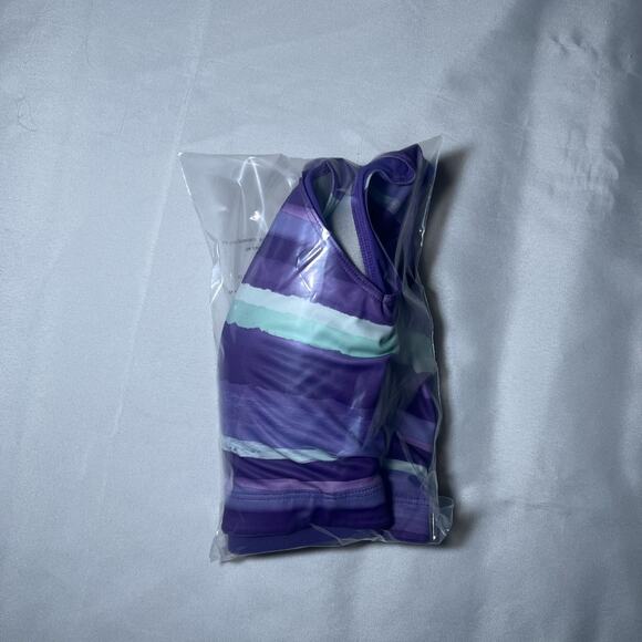 Brooks Moving Comfort Sports Bra Size L Purple Racerback Wireless Max Support - Picture 6 of 6